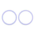 2 PCS Rear Camera Glass Lens Metal Protector Hoop Ring for iPhone 12(Purple)