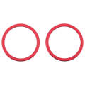 2 PCS Rear Camera Glass Lens Metal Protector Hoop Ring for iPhone 12(Red)