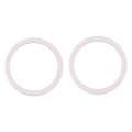 2 PCS Rear Camera Glass Lens Metal Protector Hoop Ring for iPhone 12(White)