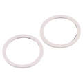 2 PCS Rear Camera Glass Lens Metal Protector Hoop Ring for iPhone 12(White)