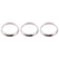 3 PCS Rear Camera Glass Lens Metal Protector Hoop Ring for iPhone 12 Pro(Silver)