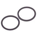 2 PCS Rear Camera Glass Lens Metal Protector Hoop Ring for iPhone 12 Mini(Black)