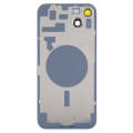 Glass Battery Back Cover with Holder for iPhone 14(Blue)