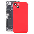 Glass Battery Back Cover with Holder for iPhone 14(Red)