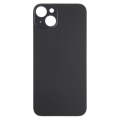 For iPhone 15 Plus Glass Battery Back Cover(Black)