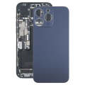 For iPhone 15 Pro Glass Battery Back Cover(Blue)