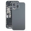 For iPhone 15 Pro Max Glass Battery Back Cover(Black)