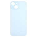 For iPhone 15 Easy Replacement Big Camera Hole Glass Back Battery Cover(Blue)