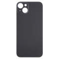 For iPhone 15 Plus Easy Replacement Big Camera Hole Glass Back Battery Cover(Black)
