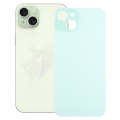 For iPhone 15 Plus Easy Replacement Big Camera Hole Glass Back Battery Cover(Green)