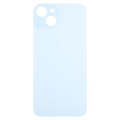 For iPhone 15 Plus Easy Replacement Big Camera Hole Glass Back Battery Cover(Blue)