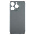 For iPhone 15 Pro Easy Replacement Big Camera Hole Glass Back Battery Cover(Black)