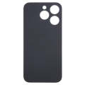 For iPhone 15 Pro Easy Replacement Big Camera Hole Glass Back Battery Cover(Black)