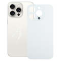 For iPhone 15 Pro Easy Replacement Big Camera Hole Glass Back Battery Cover(White)