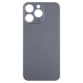 For iPhone 15 Pro Max Easy Replacement Big Camera Hole Glass Back Battery Cover(Black)