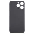 For iPhone 15 Pro Max Easy Replacement Big Camera Hole Glass Back Battery Cover(Black)