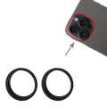 For iPhone 15 Pro / 15 Pro Max 3pcs/set Rear Camera Glass Lens Metal Outside Protector Hoop Ring ...