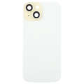 For iPhone 15 Plus Glass Battery Back Cover with Camera Lens Cover(Yellow)