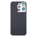 For iPhone 15 Pro Max Glass Battery Back Cover with Camera Lens Cover(Grey)