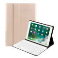 FT-1030 Bluetooth 3.0 ABS Brushed Texture Keyboard + Skin Texture Leather Tablet Case for iPad Ai...