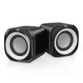 A1 Upgraded Version USB Wire-controlled 4D Stereo Sound Mini Wired Speaker, Cable Length: 1.3m(Bl...