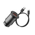 awei C-706 20W PD Type-C + QC 3.0 Type-A Car Charger with CL-110T Data Cable
