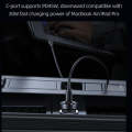 USAMS US-CC175 C35 45W Aluminum Alloy Transparent Dual USB Port Mini Car Charger (Black)