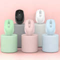 M107 4-buttons 1600 DPI Dual Mode 2.4GHz + Bluetooth 5.1 Wireless Rechargeable Mouse (White)