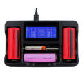 YS-4 Universal 18650 26650 Smart LCD Four Battery Charger with Micro USB Output for 18490/18350/1...