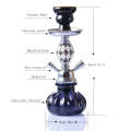 08-023 Double Pipe Glass Hookah Set (Red)