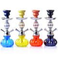 08-023 Double Pipe Glass Hookah Set (Red)