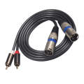 366155-15 2 RCA Male to 2 XLR 3 Pin Male Audio Cable, Length: 1.5m