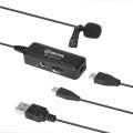BOYA BY-DM10 UC USB-C / Type-C Plug Broadcast Lavalier Microphone with Windscreen, Cable Length: ...