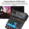 TEYUN NA4 4-channel Small Mixing Console Mobile Phone Sound Card Live Broadcast Computer Recordin...