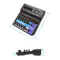 TEYUN NA6 6-channel Small Mixing Console Mobile Phone Sound Card Live Broadcast Computer Recordin...