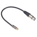 TR026K18-03 RCA Female to XLR Female Audio Cable, Length: 0.3m