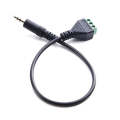 3.5mm 3 Pin Stereo Male to AV Screw Terminal Audio Jacks Terminal Male Lock Connector Cable, Leng...