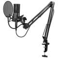 Yanmai X2 Active Noise Reduction Cardioid Pointing Capacitive Recording Microphone Set with Blowo...
