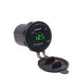 Car  Waterproof 12-24V 3.1A Dual USB Charger Adapter + Voltmeter(Green Light)