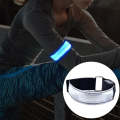 LED Flash Safety Reflective Nylon Light Rechargeable Sports Wrist Belt(Blue)
