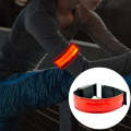 LED Flash Safety Reflective Nylon Light Rechargeable Sports Wrist Belt(Red)