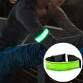LED Flash Safety Reflective Nylon Light Battery Sports Wrist Belt(Green)
