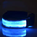 LED Flash Safety Reflective Nylon Light Battery Sports Wrist Belt(Blue)
