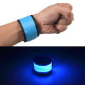 LED Luminous Slap Pat Circle Outdoors sports Wristband, Large, Size:35*4cm(Blue)