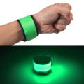LED Luminous Slap Pat Circle Outdoors sports Wristband, Small, Size:26*4cm(Green)