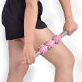 Yoga Health Care Triple Hedgehog Balls Neck Leg Hand Muscle Massage Stick(Pink)