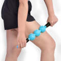 Yoga Health Care Triple Hedgehog Balls Neck Leg Hand Muscle Massage Stick(Blue)