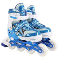 Children Flash Single-row Roller Skates Skating Shoes, Full Flash, Size : S(Blue)
