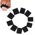 10 PCS Elastic Polyester Sports Finger Support Guards, Size: 3.5 x 3cm (Black)