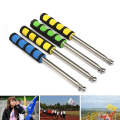 1.4M 7 Knots Telescopic Stainless Steel Rubber Sleeve Teaching Stick Guide Signal Flag, Random Co...